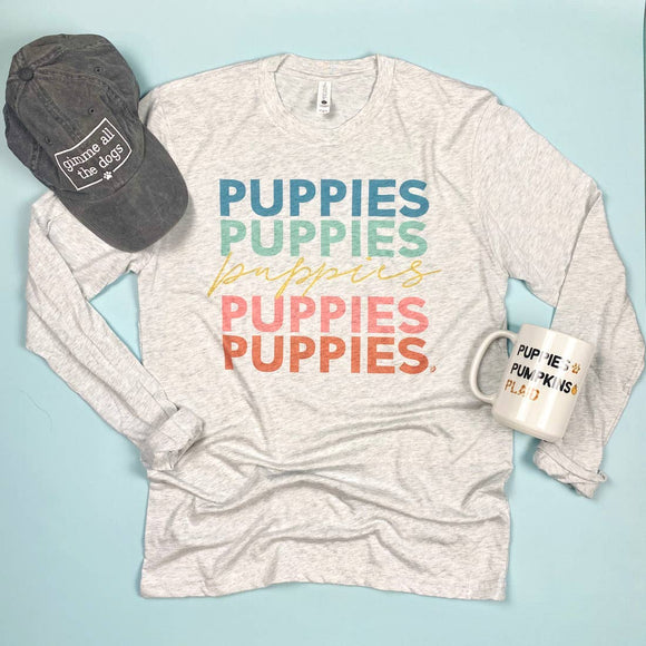 Rainbow Puppies Long Sleeve Tee