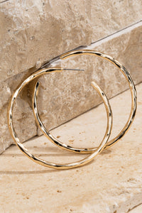 Shiny Textured Hoops