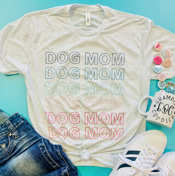 Rainbow Dog Mom Tee