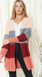 Unlocked Heart Colorblock Cardigan