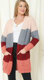 Unlocked Heart Colorblock Cardigan