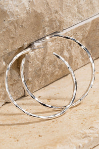 Shiny Textured Hoops