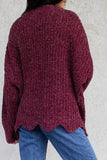 Shimmer Scalloped Sweater