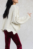 Shimmer Scalloped Sweater